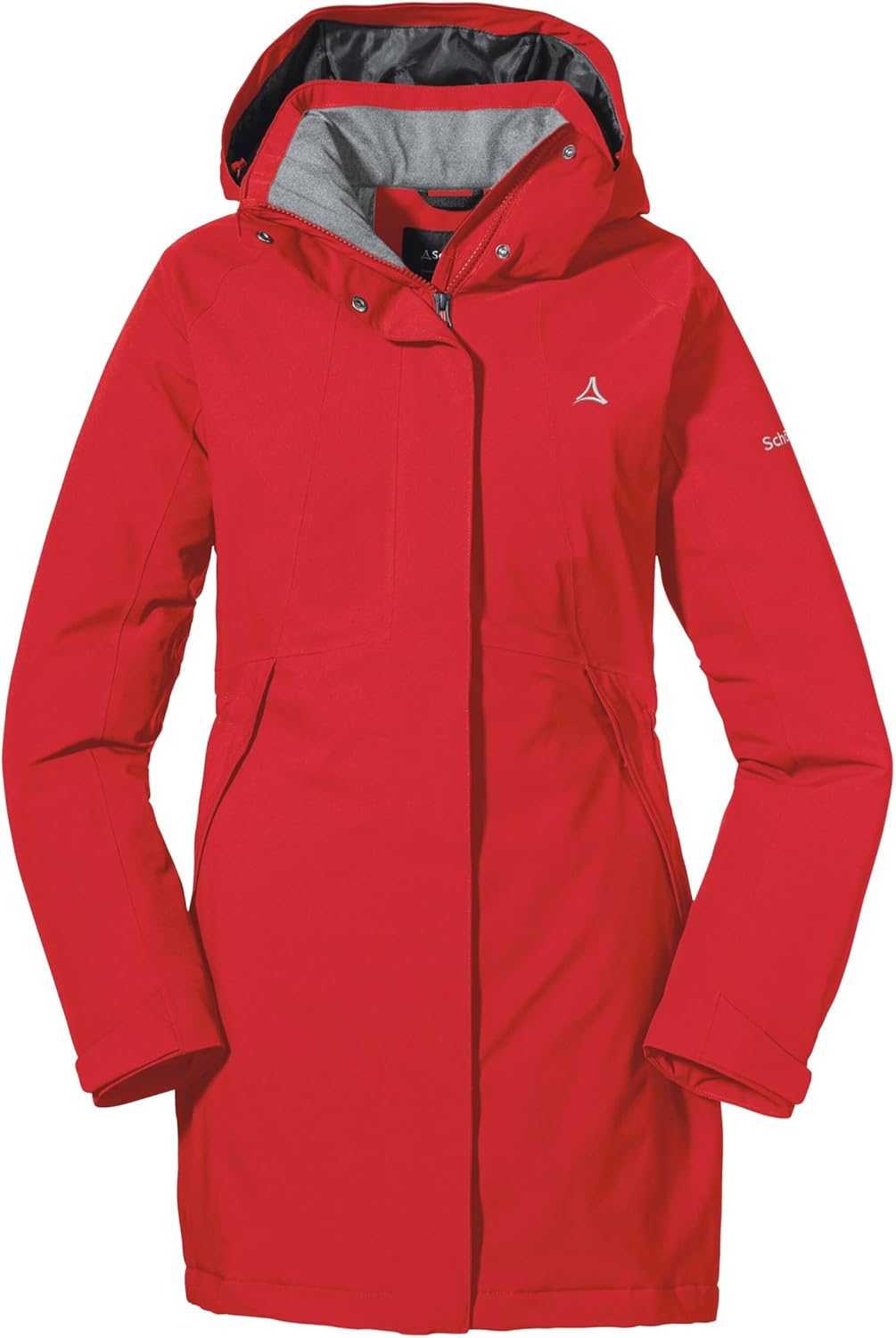 EFOFEI Dames Warm Lange Mantel Met Foezelkap Winter Softshell