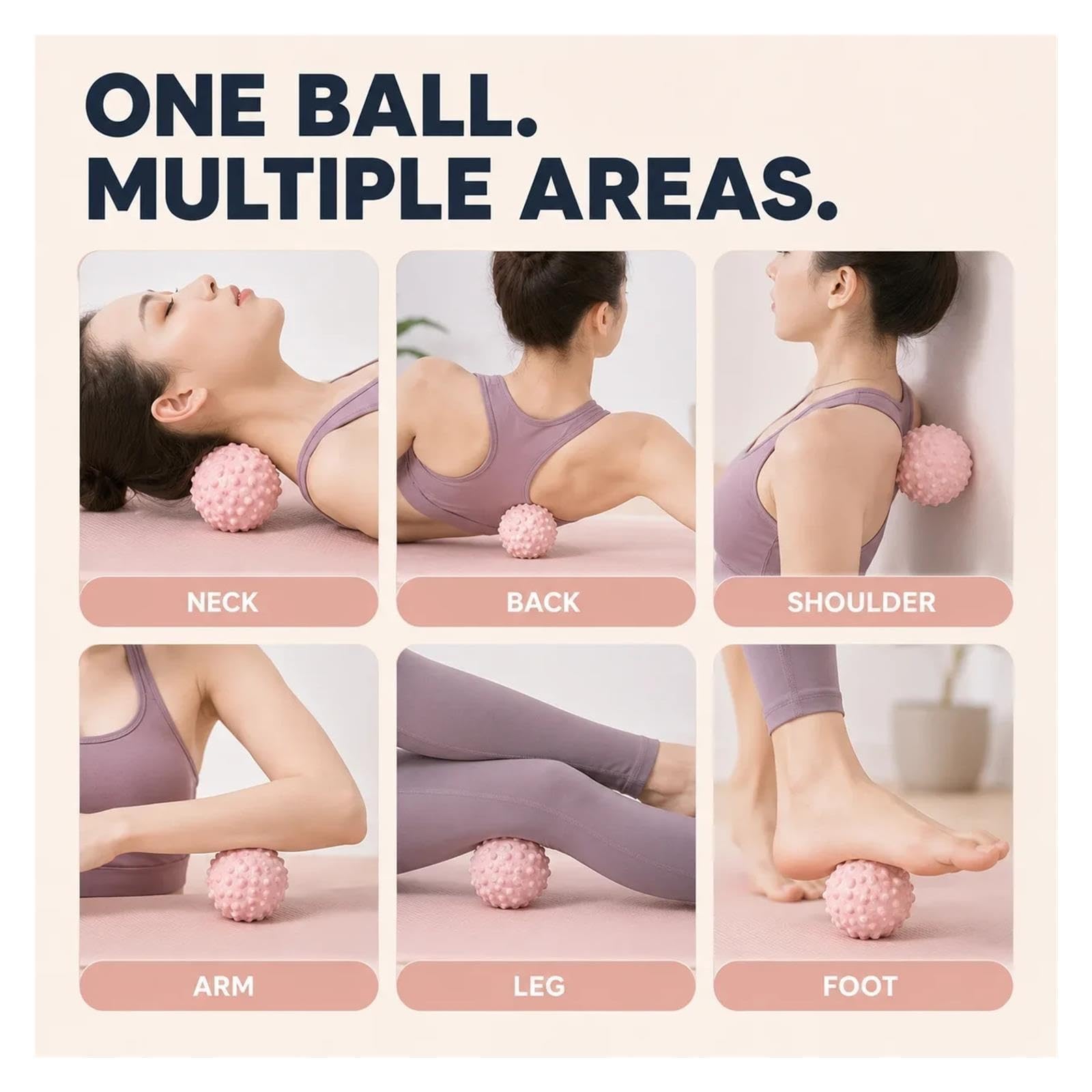 2 Stück Strukturierter Massageball für den Sport