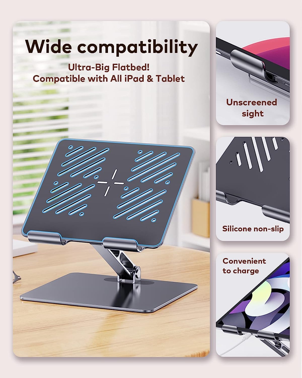 Amazon.co.jp: llano iPad タブレットスタンド デスク用 調節可能 