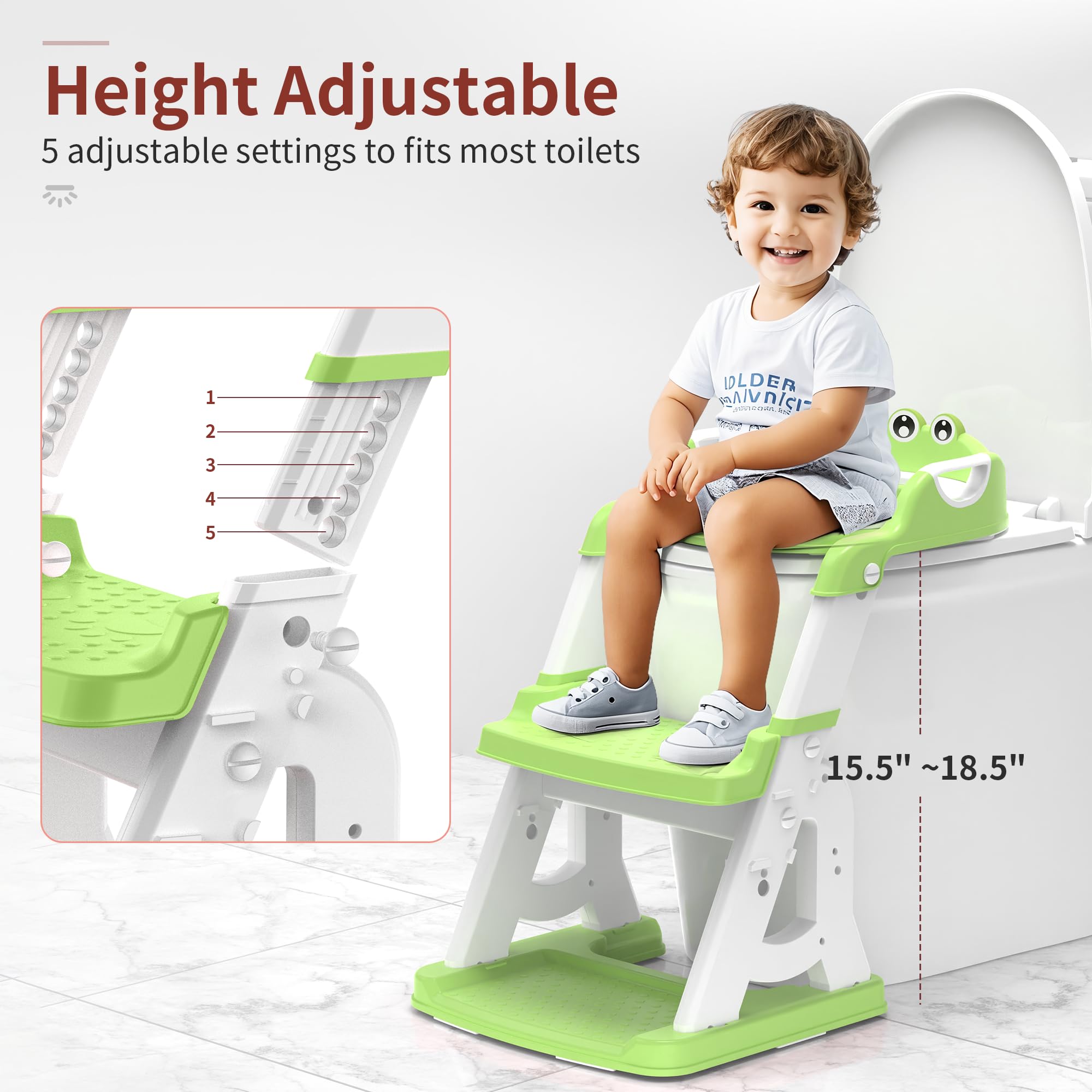 Meulife Asiento de entrenamiento para orinal, inodoro 2 en 1 mejorado para niños pequeños, asiento de inodoro para niños y niñas con protector contra salpicaduras, almohadilla antideslizante y