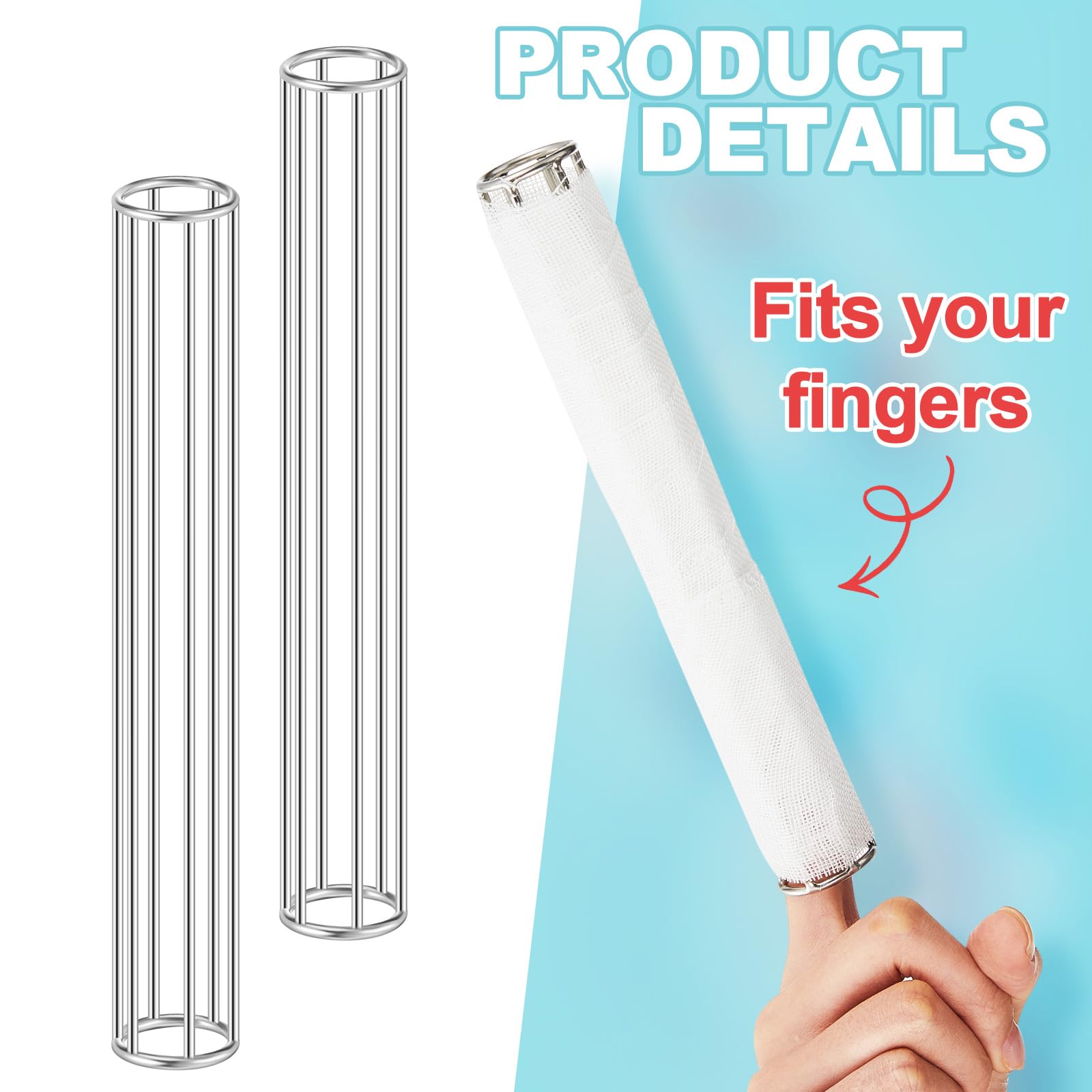 Zonon 4 Pcs Tubular Gauze Metal Applicator Cage, 1.18 x 7.5 Inch — Amazon image 3