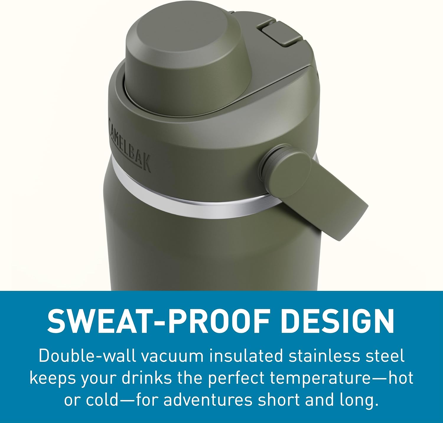 CamelBak Thrive Chug Insulated Stainless Steel Water Bottle Moss, 25oz - Image 5