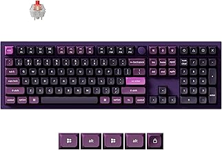 Keychron Q6 Pro Full-Size Wireless Bluetooth Mechanical Keyboard, Full Aluminum, Hot-Swappable Keychron Super Red Switch, Launcher Programmable, NKRO Knob, KSA PBT Keycaps, Mac/Win/Linux - Purple Keyboard