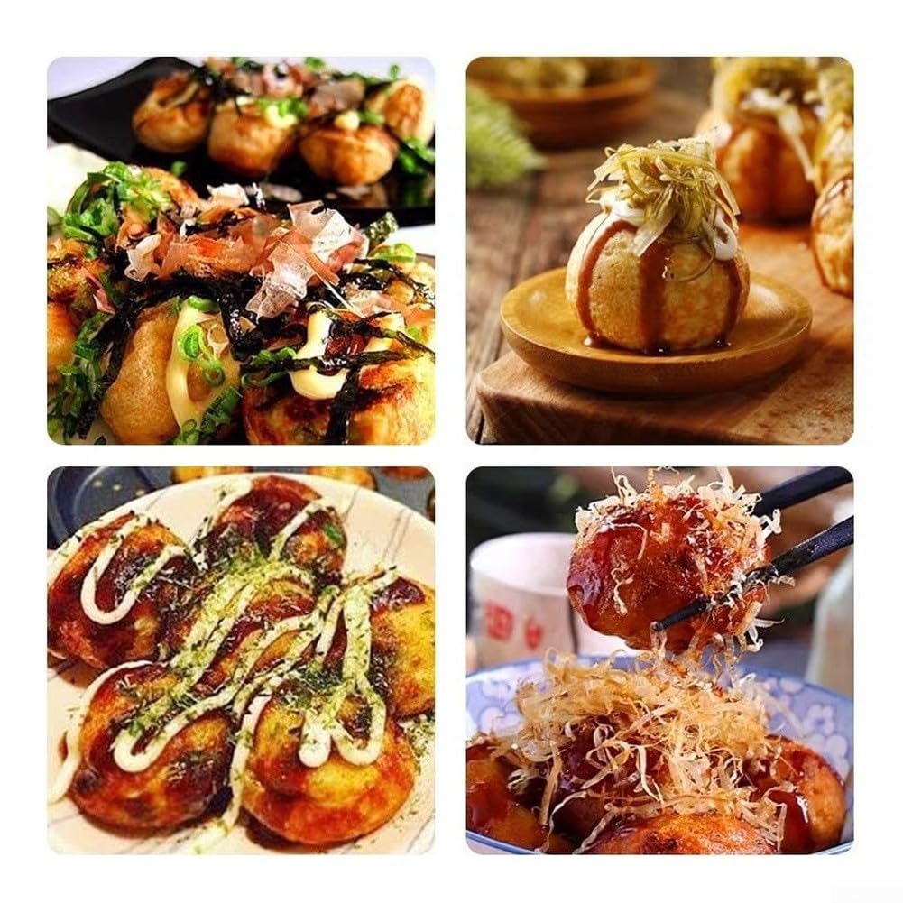 Sartén de aluminio Takoyaki de 19 agujeros antiadherente de gas | Diseño de 19 agujeros, revestimiento físico antiadherente, fácil de limpiar, para cocinas de gas, cocción rápida