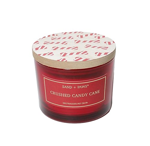 Sand + Paw Scented Candle - Crushed Candy Cane –