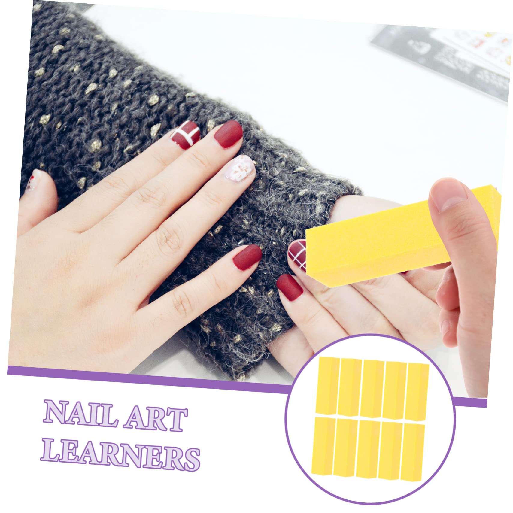 FRCOLOR 50 Pcs Bloque parachoques manicura profesional mini lima uñas cuidado uñas pintauñas Limas gel uñas limas para uñas tiras para pulir uñas liso expediente