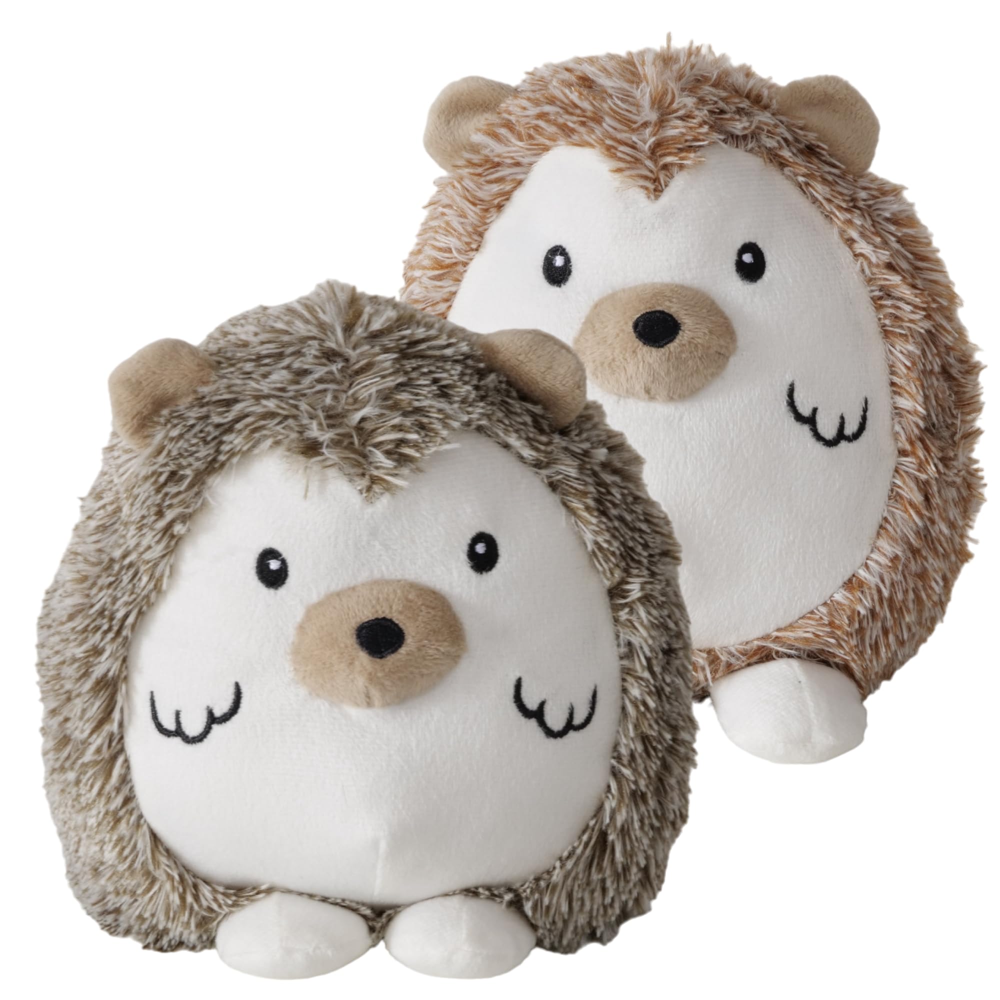 Türstopper 2er Set – dekorative Igel Türhalter aus Polyester/Textil • Zuverlässiger Türstopper für Zuhause & Büro • Boden-Türkeil Design, Braun & Dunkelbraun