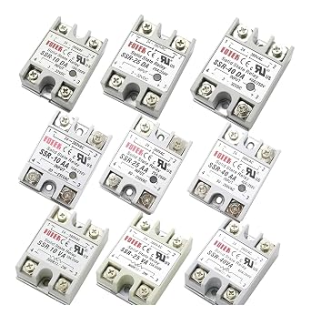 1pcs SSR-10 25 40 50 60 75 80 100DA DC Control AC SSR White Shell Single Phase Solid State Relay Without Plastic SSR-25DA SSR-40DAAA,SSR 10