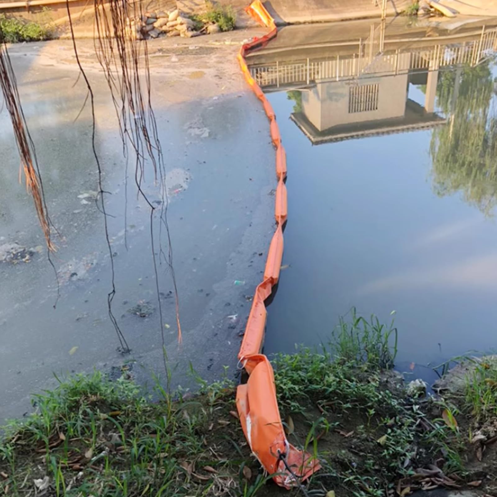 Pluma de aceite flotante de PVC, contención reutilizable resistente para respuesta de derrames de aceite de río, lago y emergencia