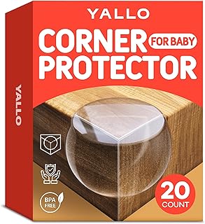 Corner Protectors (20 Count), Corner Protector Baby Proof Corners and Edges, Soft Corner Covers Baby Proofing Corner Guards, Transparent Table Corner Protectors for Baby Prevent Injuries