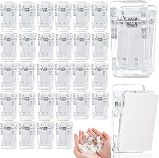 30 Stück Klebrige Federclips, Selbstklebende Federklammern, Transparente Kunststoff Klebeklammern Outdoor Selbstklebend Wandclips Deko Clip Selbstklebende Wandclips Für Fotodokumente