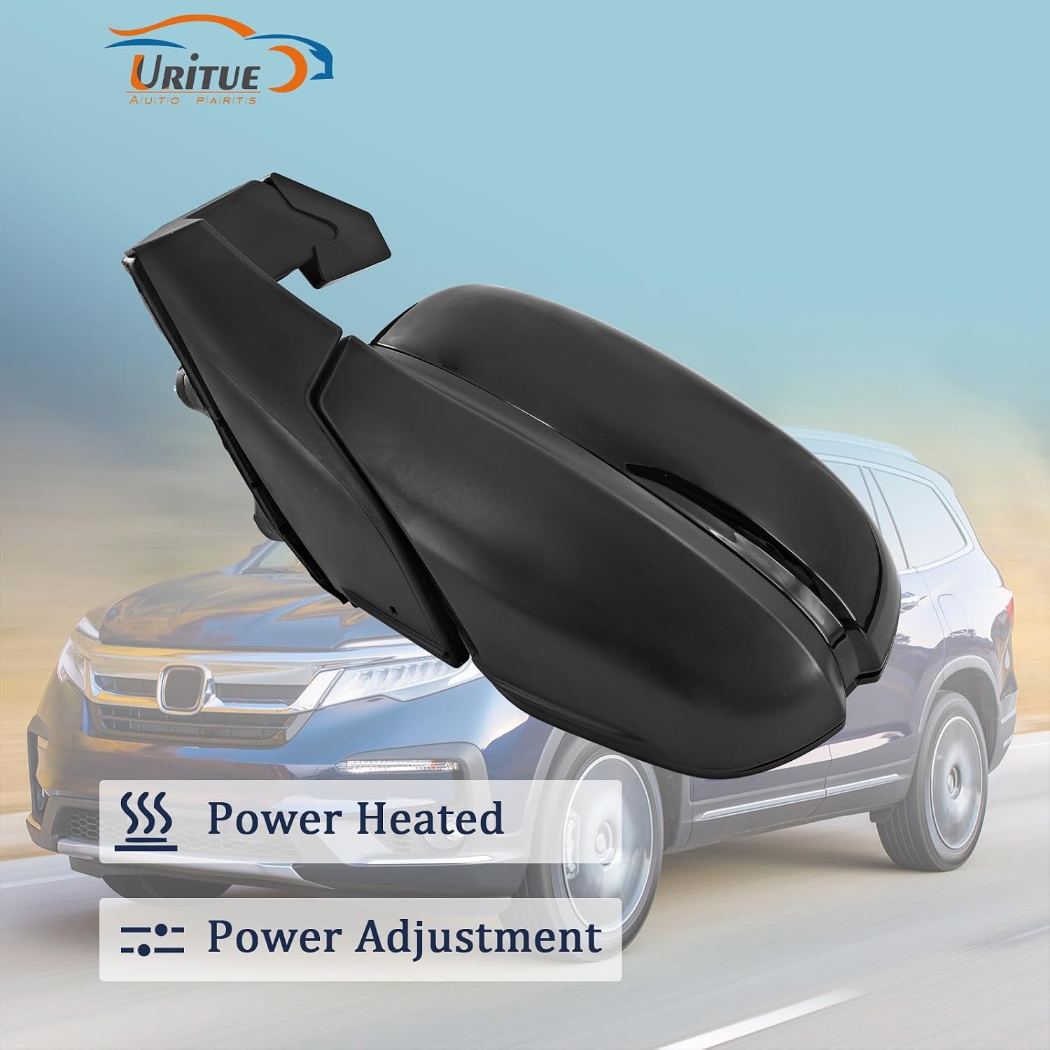 Left Driver Side Mirror Fits for Honda Pilot 2016-2022 Support Power Heated Power Adjustment 76250-TG7-A11 76250TG7A11ZD-PFM 5Pins