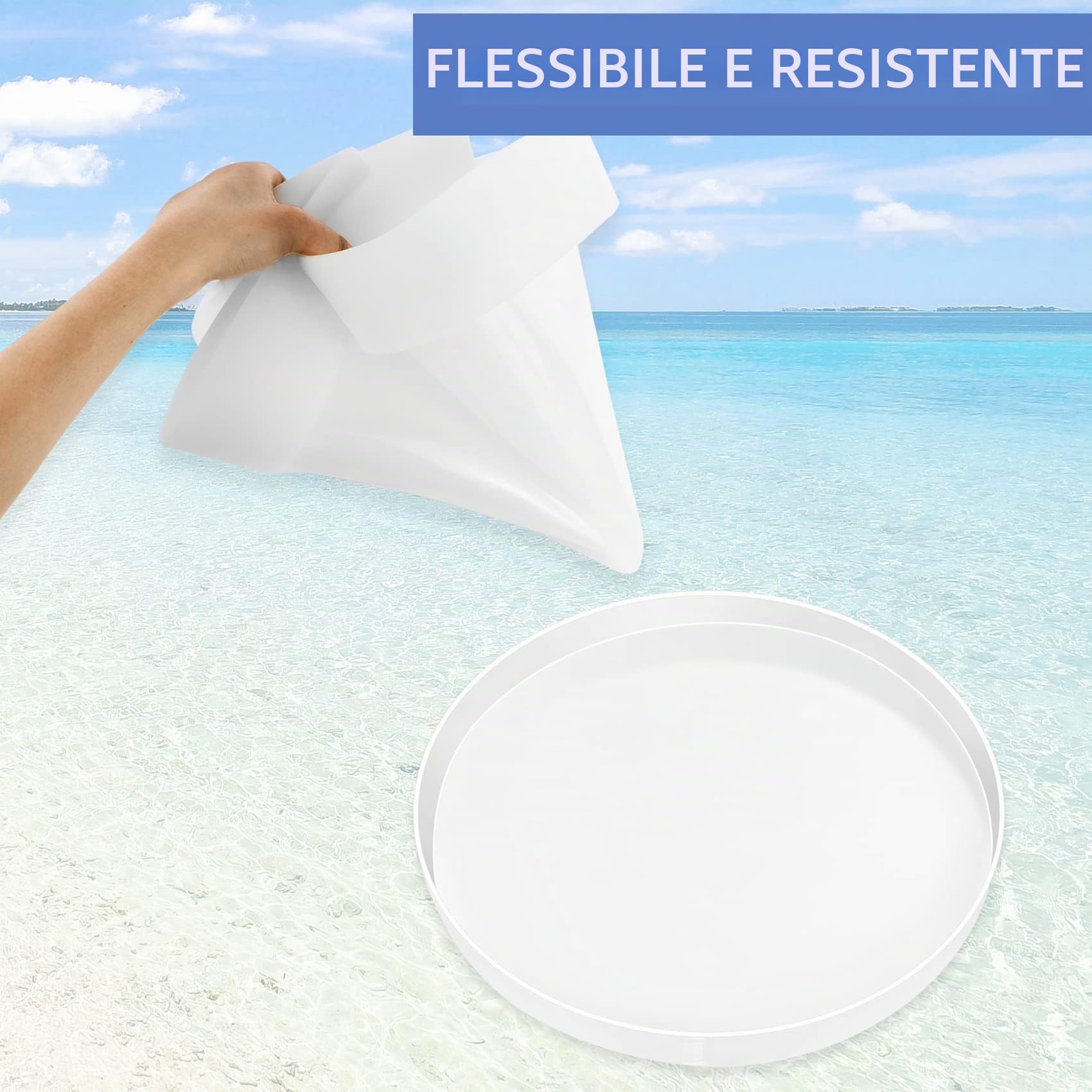 Stampo Grande da 61 cm in Resina - Rotondo in Silicone per Tavolo, Tavolino da Caffè, Salumi - Decorazione Fai da Te per la Casa