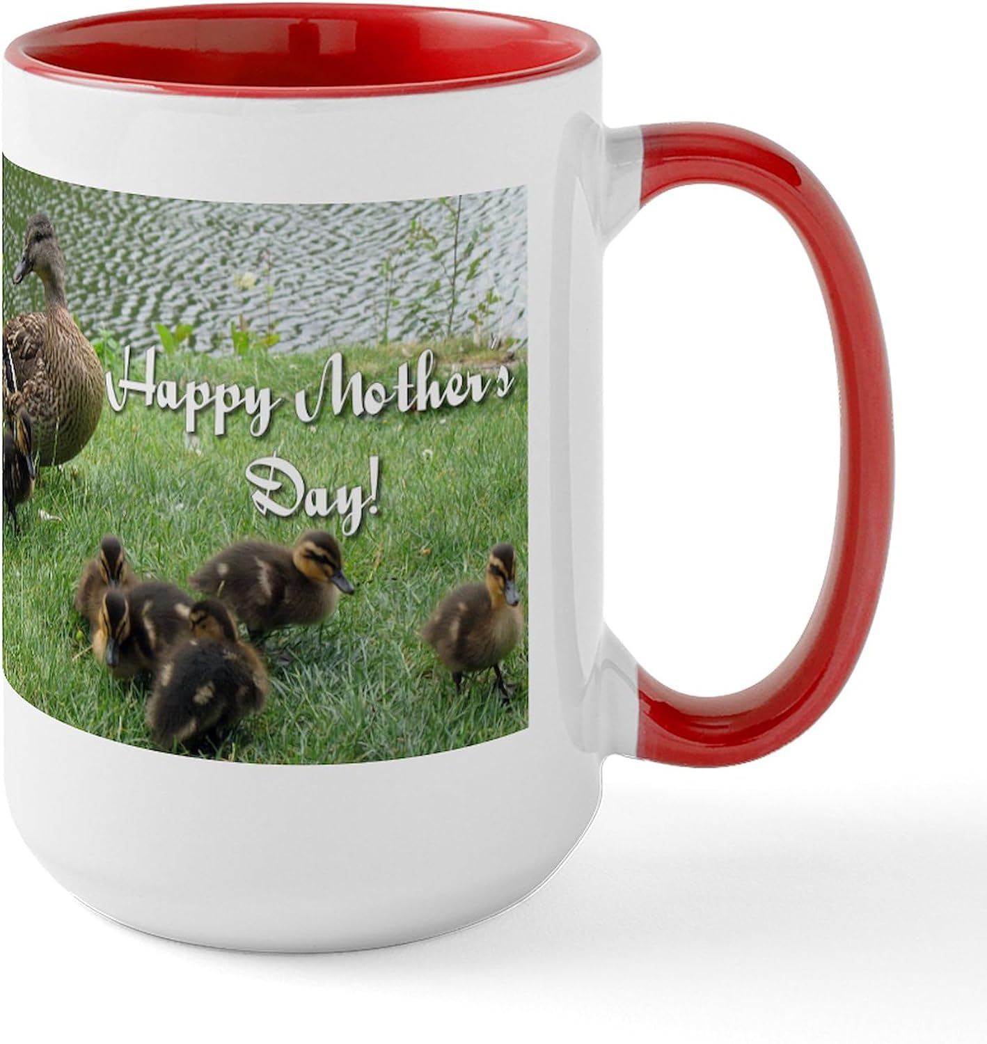 CafePress Happy Mothers Day Ducks Mug 15 oz (444 ml) Ceramic Coffee Mug