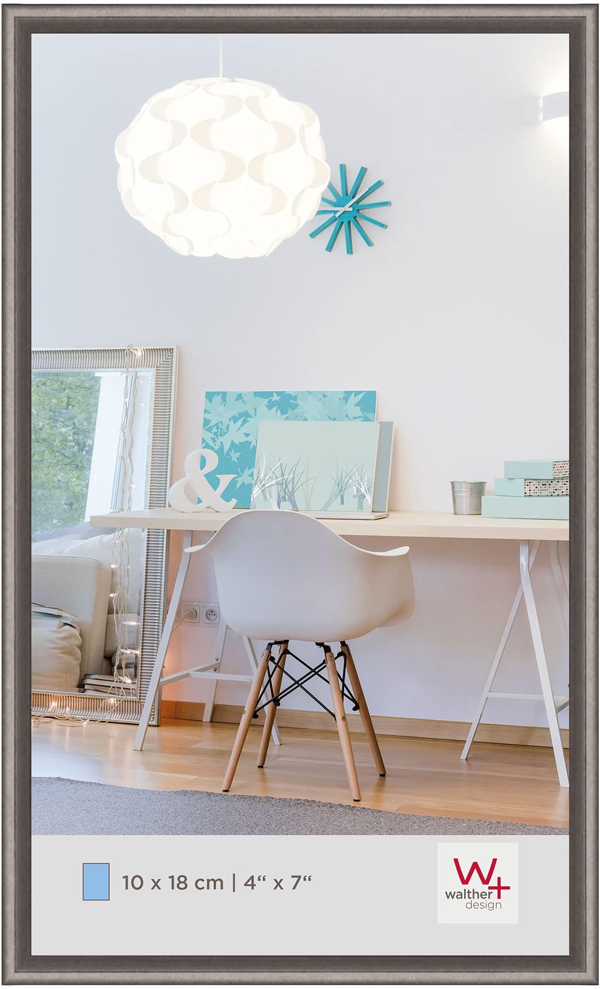 Picture Frame, plastic Steel Glass, 10 x 18 cm