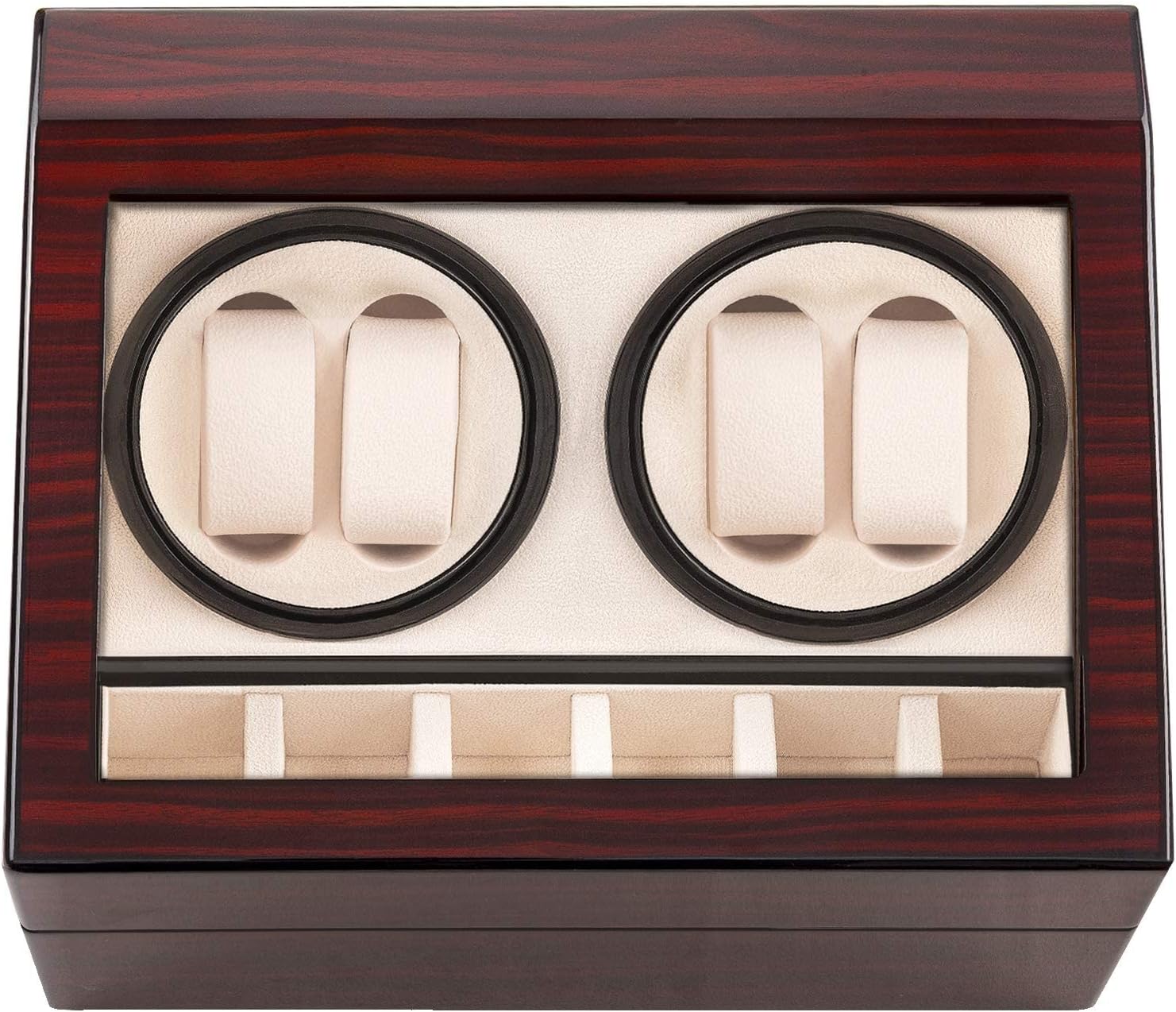 Mcbazel Automatic Watch Winder Box with 4 Watch Winder & 6 Extra
