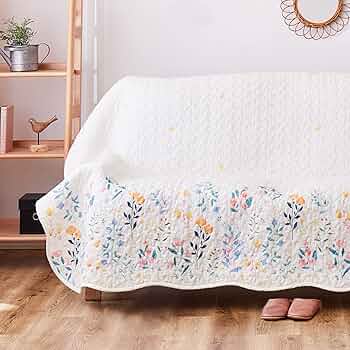 Amazon.co.jp: 萩原 マルチカバー 約190×190cm 「ボタニカル