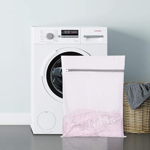 Miniatura 6 de Bolsa de malla para lavandería, paquete de 3 bolsas de lavado duraderas y reutilizables, bolsa de organización de viaje para ropa, calcetines, ropa