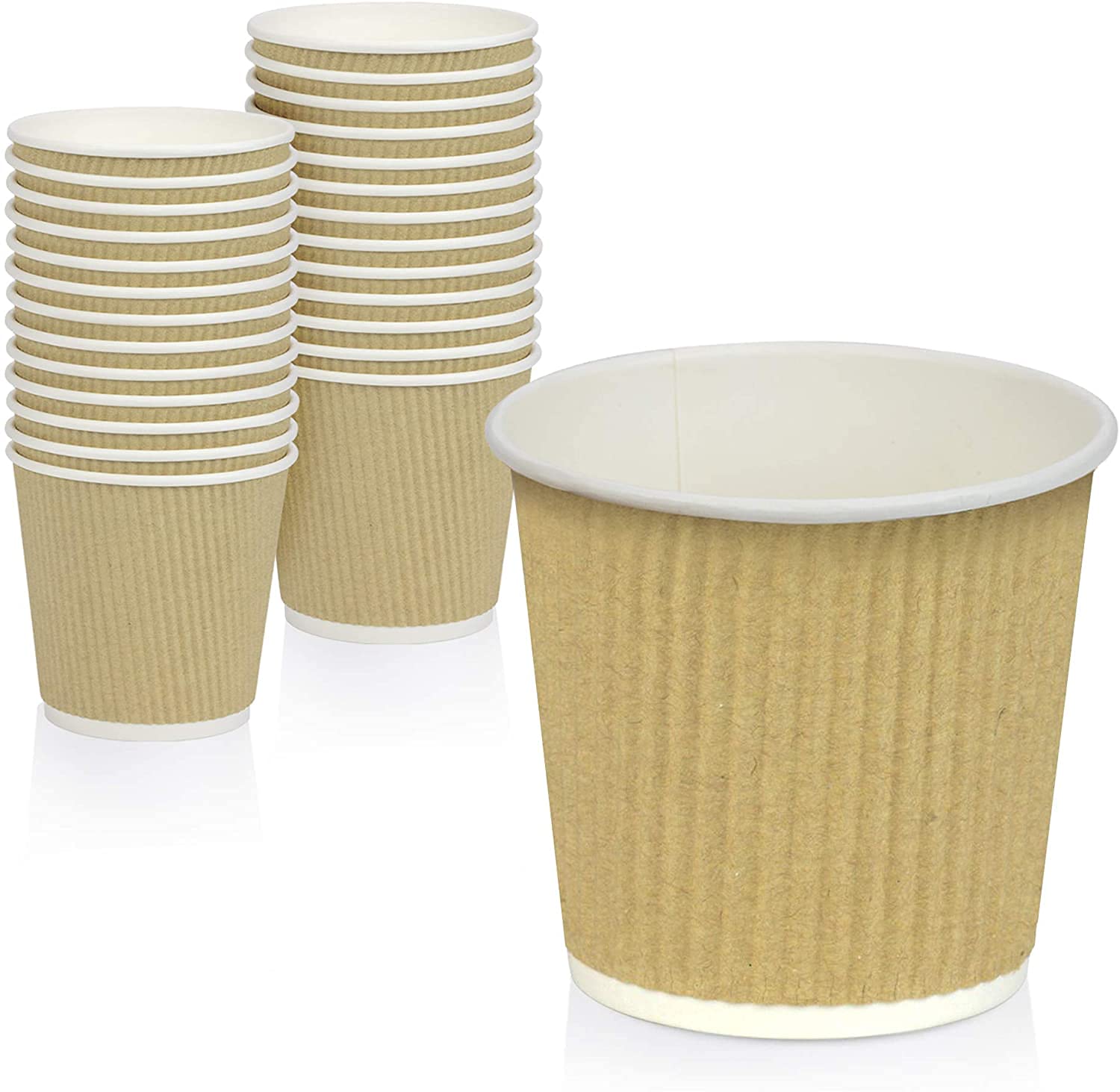 SEZ Premium Ripple Paper Cups for Wedding Event and Office Use(Brown,120 Ml) Pack of 25