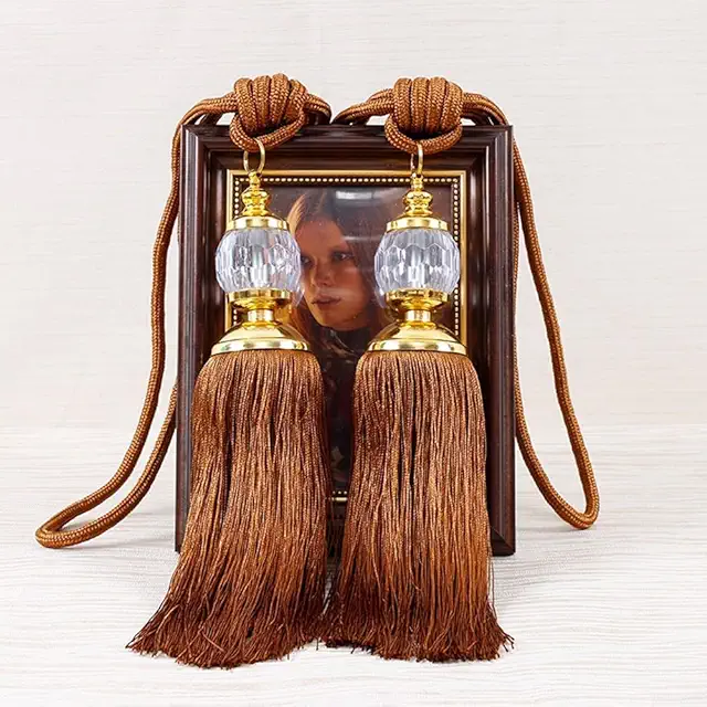 PETSTIBLE Tassel Curtain Tie Back Rope - European Style Gardin Knytband