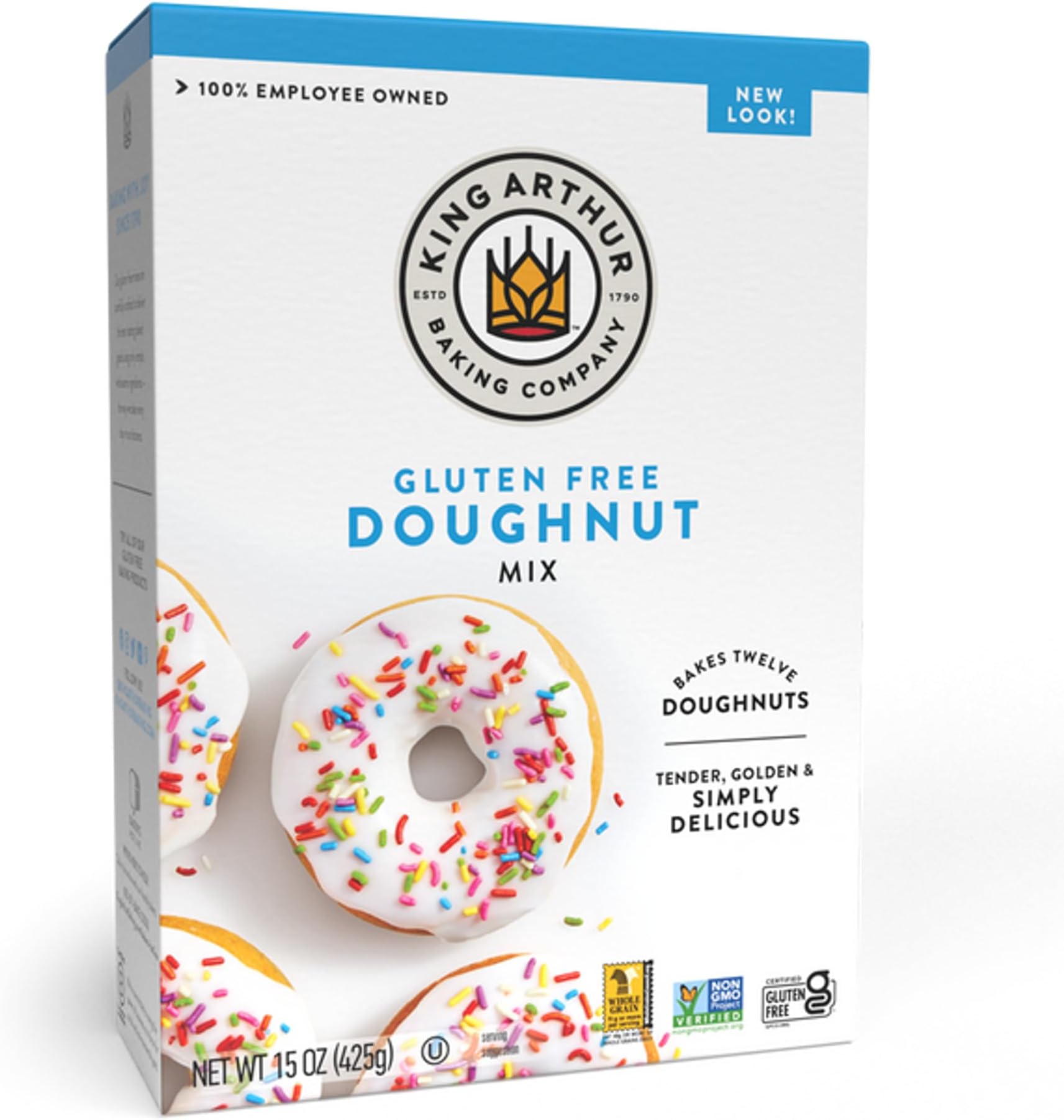 King Arthur Baking Company Gluten-Free Doughnut Mix 15 oz., Baking and Breakfast Mix, Donuts, Non-GMO