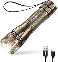 Vista 1 de WdtPro Linternas recargables de alto lúmenes, 1 paquete de 10H de larga duración, súper brillantes, para EDC, linternas LED mini tácticas