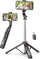 Vista 1 de Trípode para selfie stick de 52 pulgadas con control remoto, 3 en 1 portátil para selfie stick y trípode para teléfono con soporte para teléfono