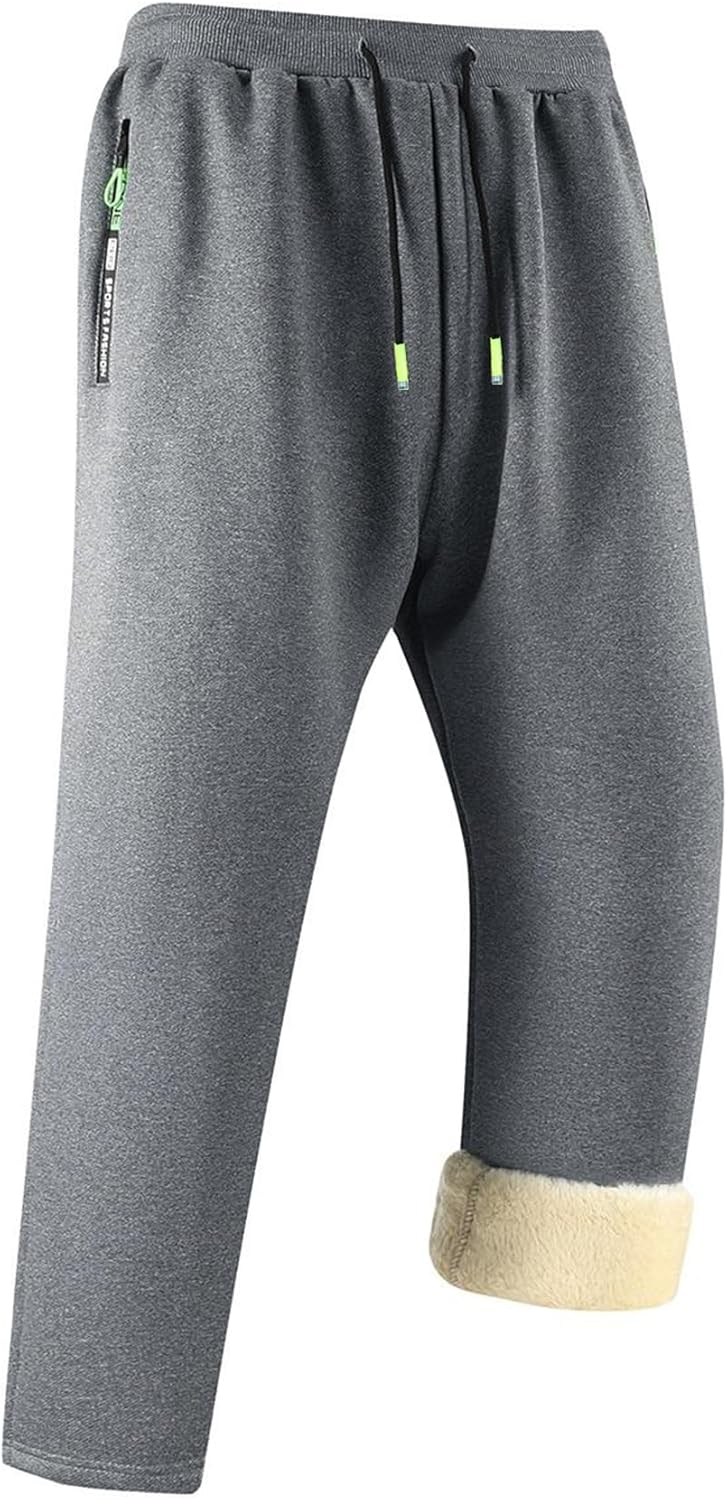 Gihuo Men's Fleece Sweatpants Sherpa Lined Athletic Winter Warm Sweatpants