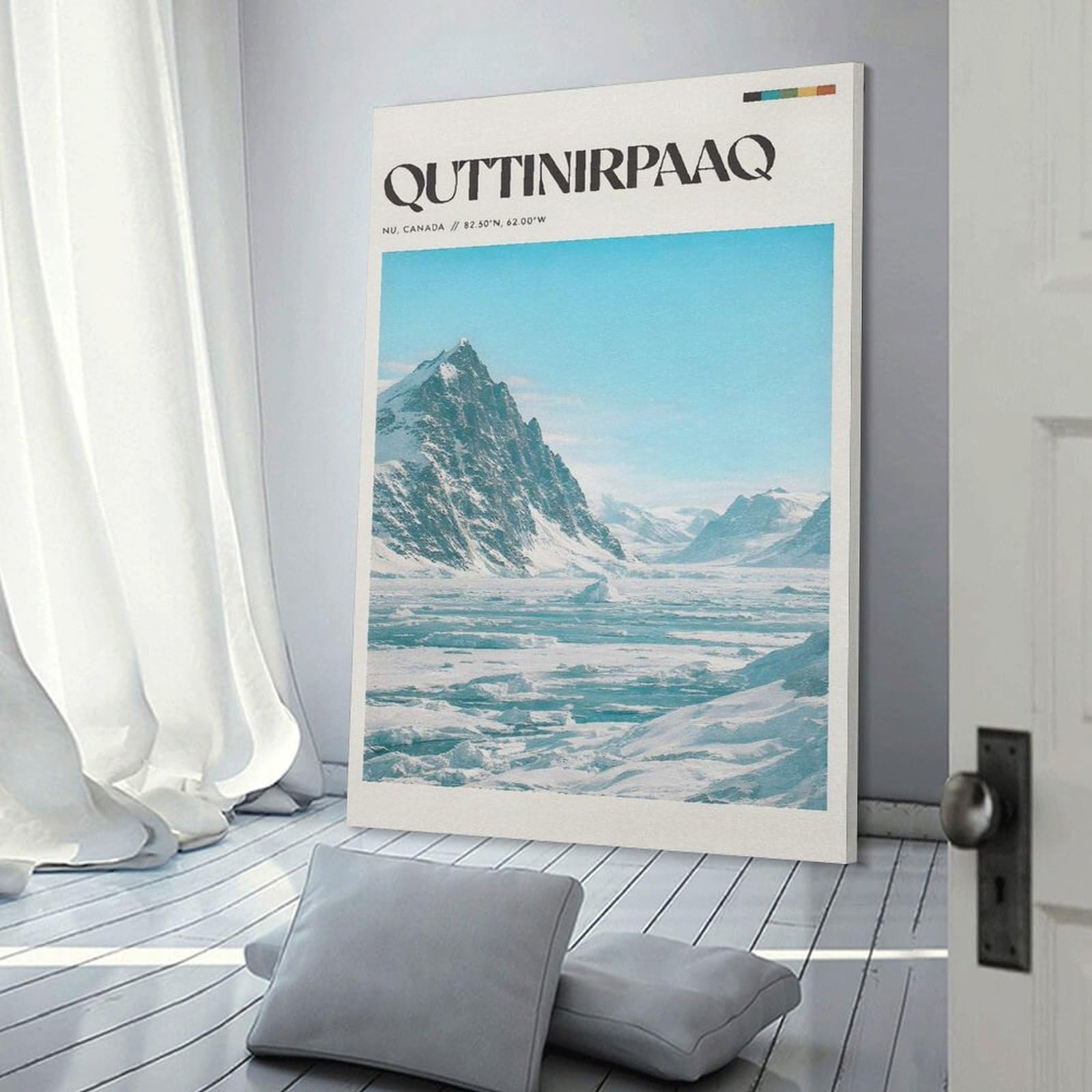 Junmoney Decorative Wall Artwork Quttinirpaaq National Park, 20x30inch(50x75cm), for Living Room, Bedroom Or Apartment Walls, Decorative Artwork for Empty Walls