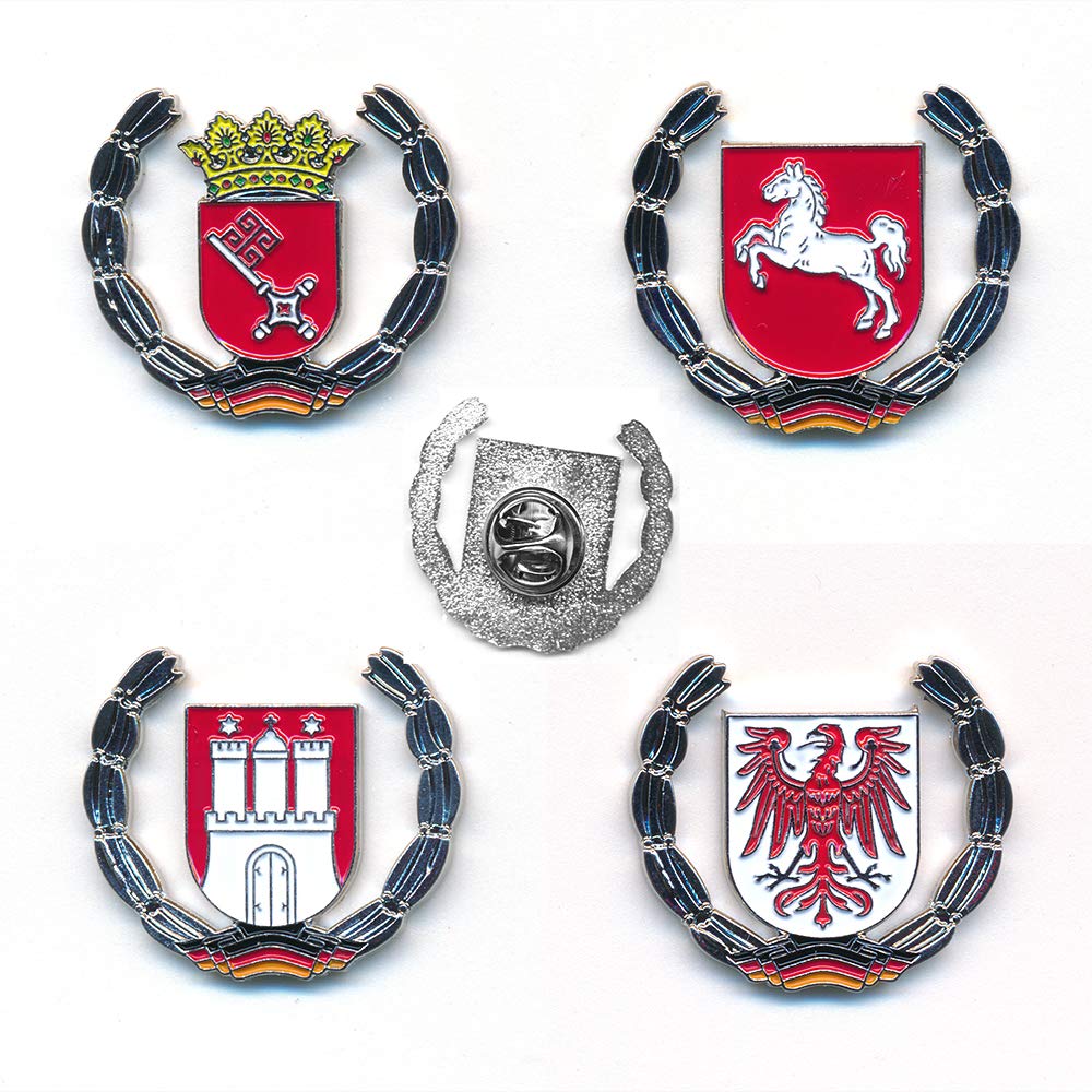 Sammlung Bundesländer Wappen Deutschland Flaggen Metall Button Pin Anstecker