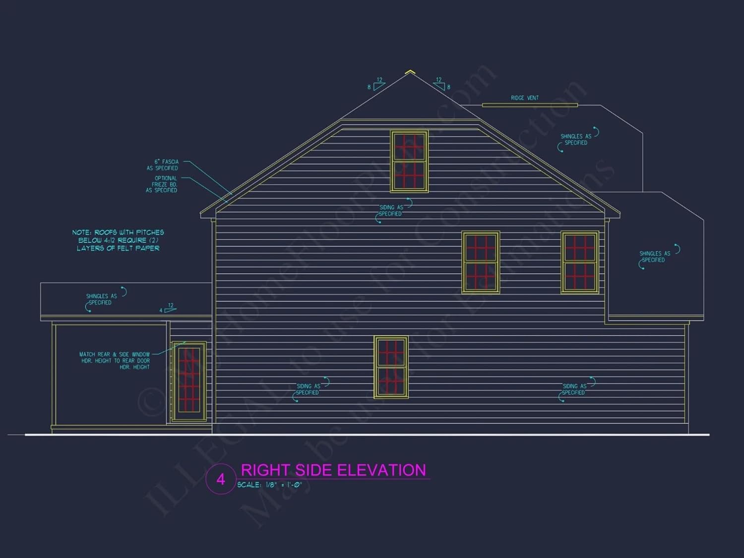 15-1440 HOUSE PLAN - Modern Craftsman House Plan with Open Floor Designs and CAD Blueprint