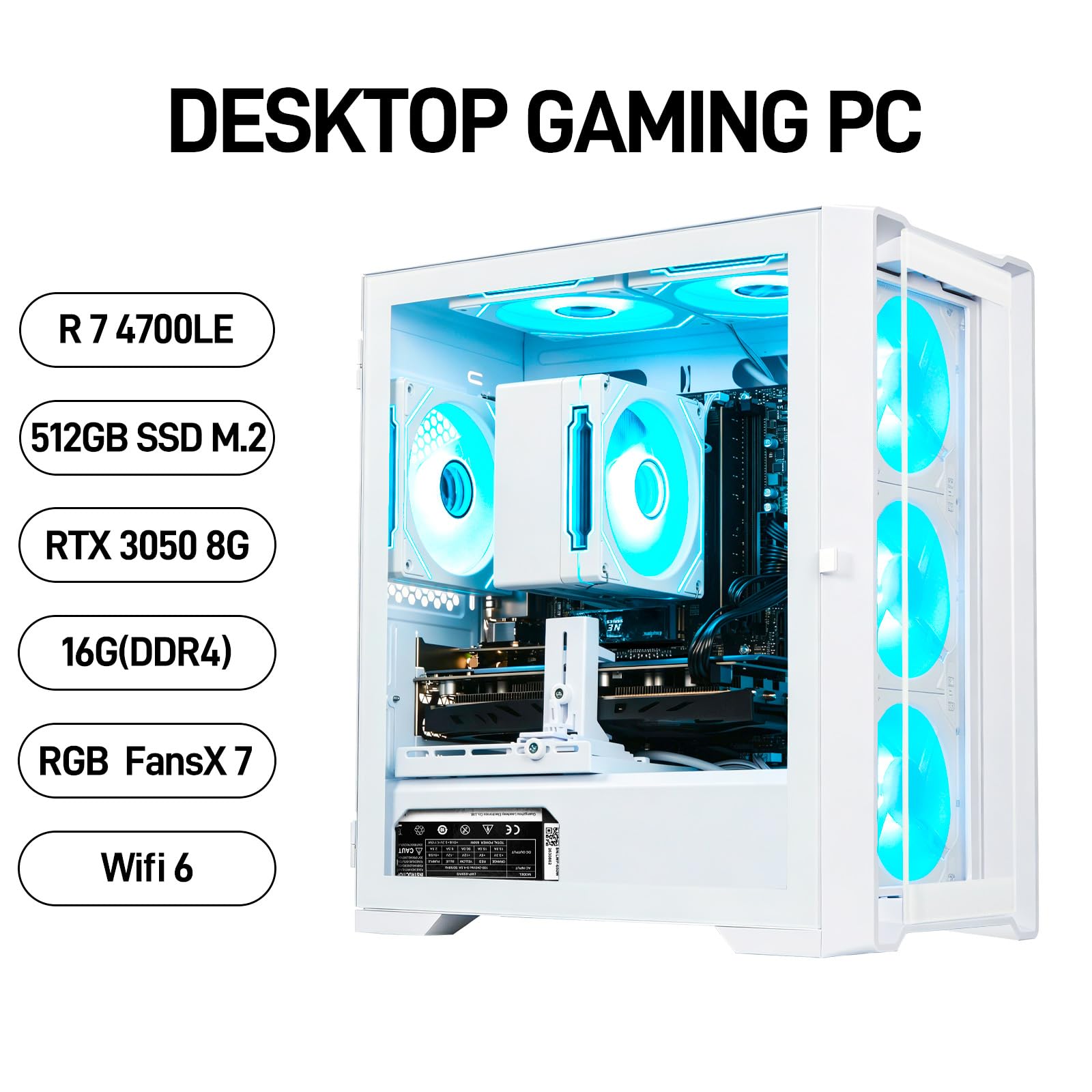 Amazon.com: LXZ Gaming Desktop PC, Ryzen 7 4700LE, GeForce RTX