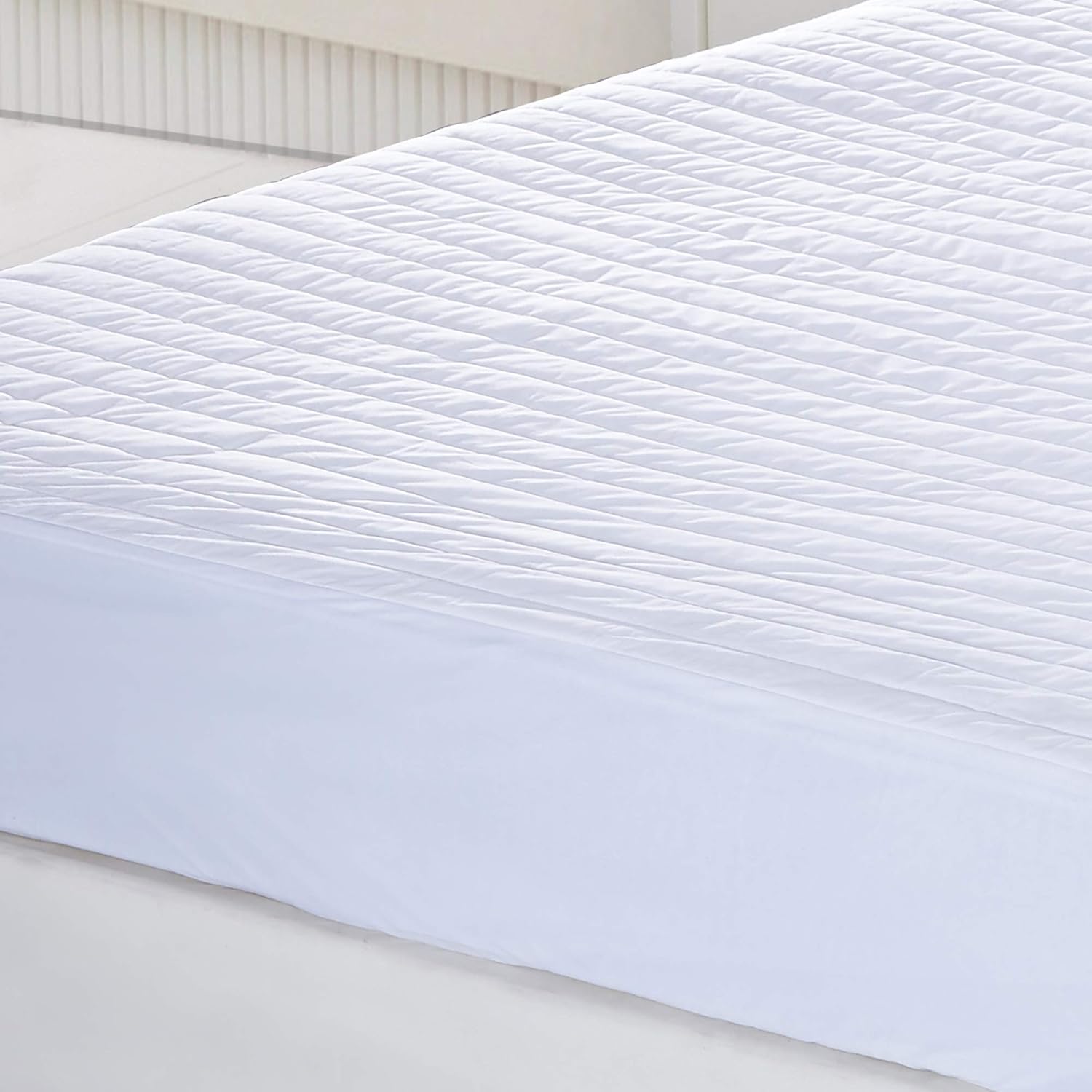 Cottonpure Sustainable 200 Thread Count Breathable 100% Cotton Mattress Pad, Twin