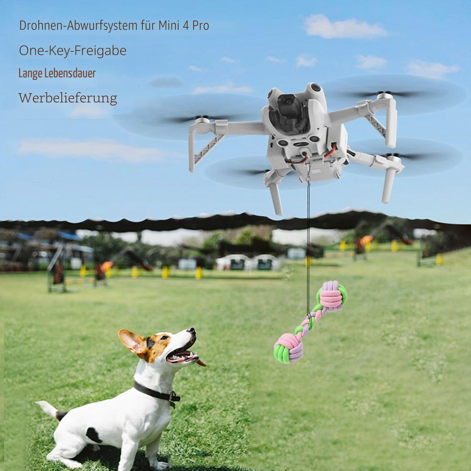 RC-Drohnen-Airdrop-System für 4 Pro-Drohnen, Leicht, Robust, Sicher, mit 100 G Nutzlast, Einfache Installation, USB-Aufladung