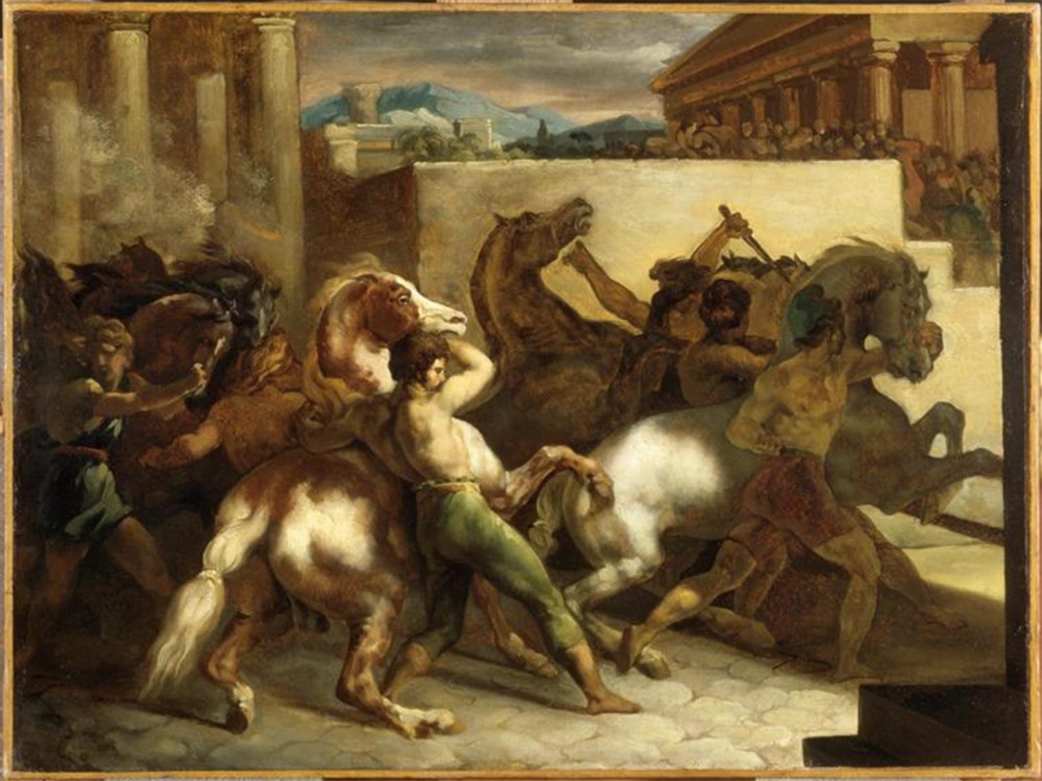 Posteriik No Frame Famous Print Pop Art Wall Art Graffiti The Wild Horse Race Atby Theodore Gericault Art Prints For Home Decor 60X90cm