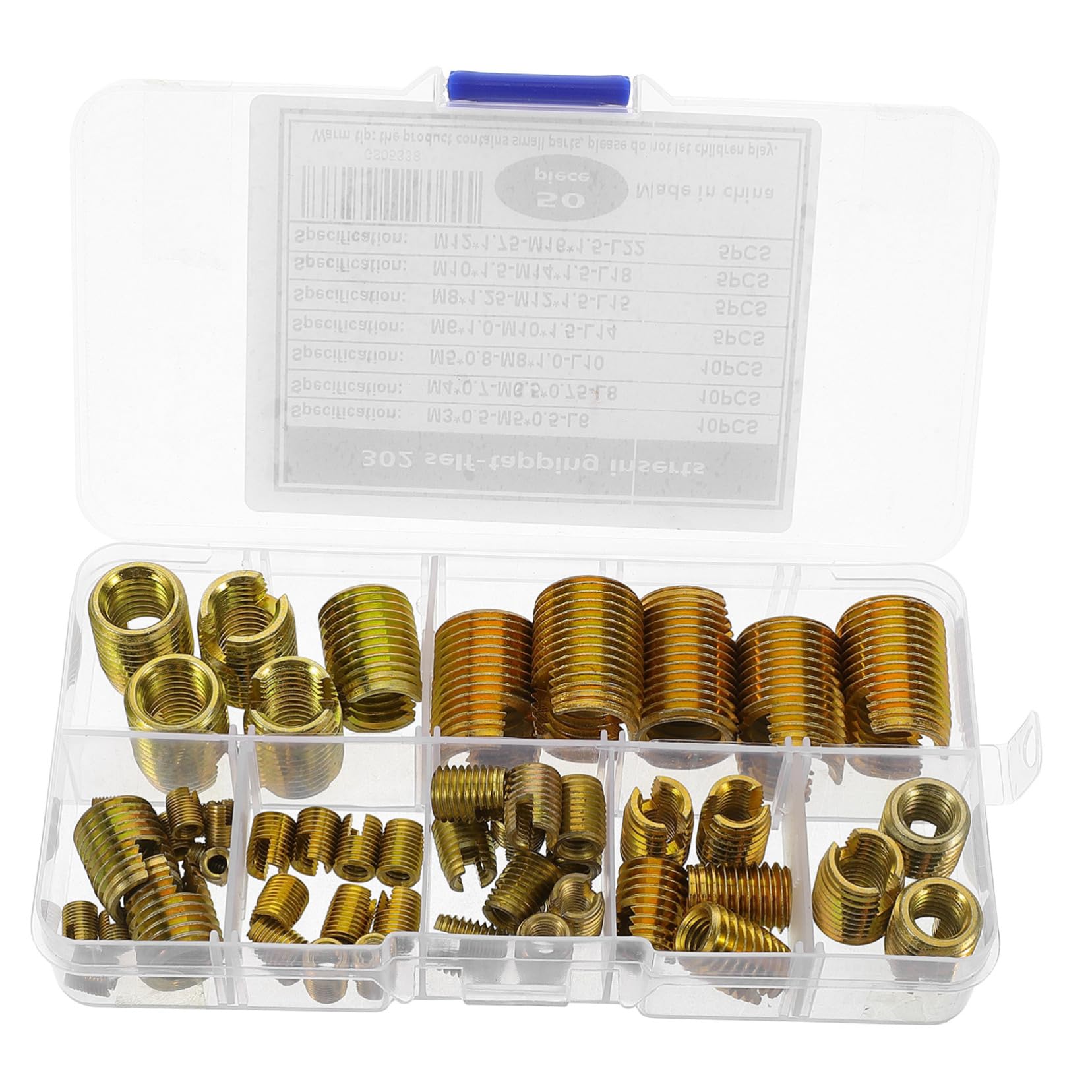 Inserts de réparation de filetage Ciieeo pour restaurer un pas de vis foiré sur alu, 50 pcs