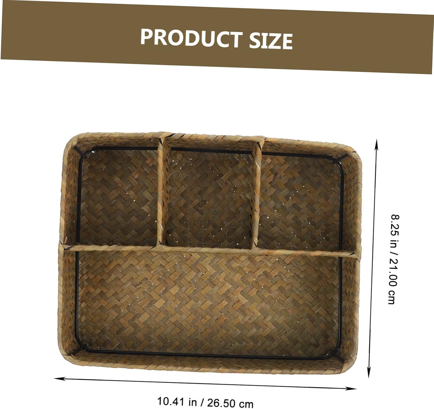 Woven Sundries Holder for Tea Coffee Storage Natural Handmade Organizer for Desktop Kitchen Sugar Packet Tea Bag Holder Space-saving Design for Items image 3