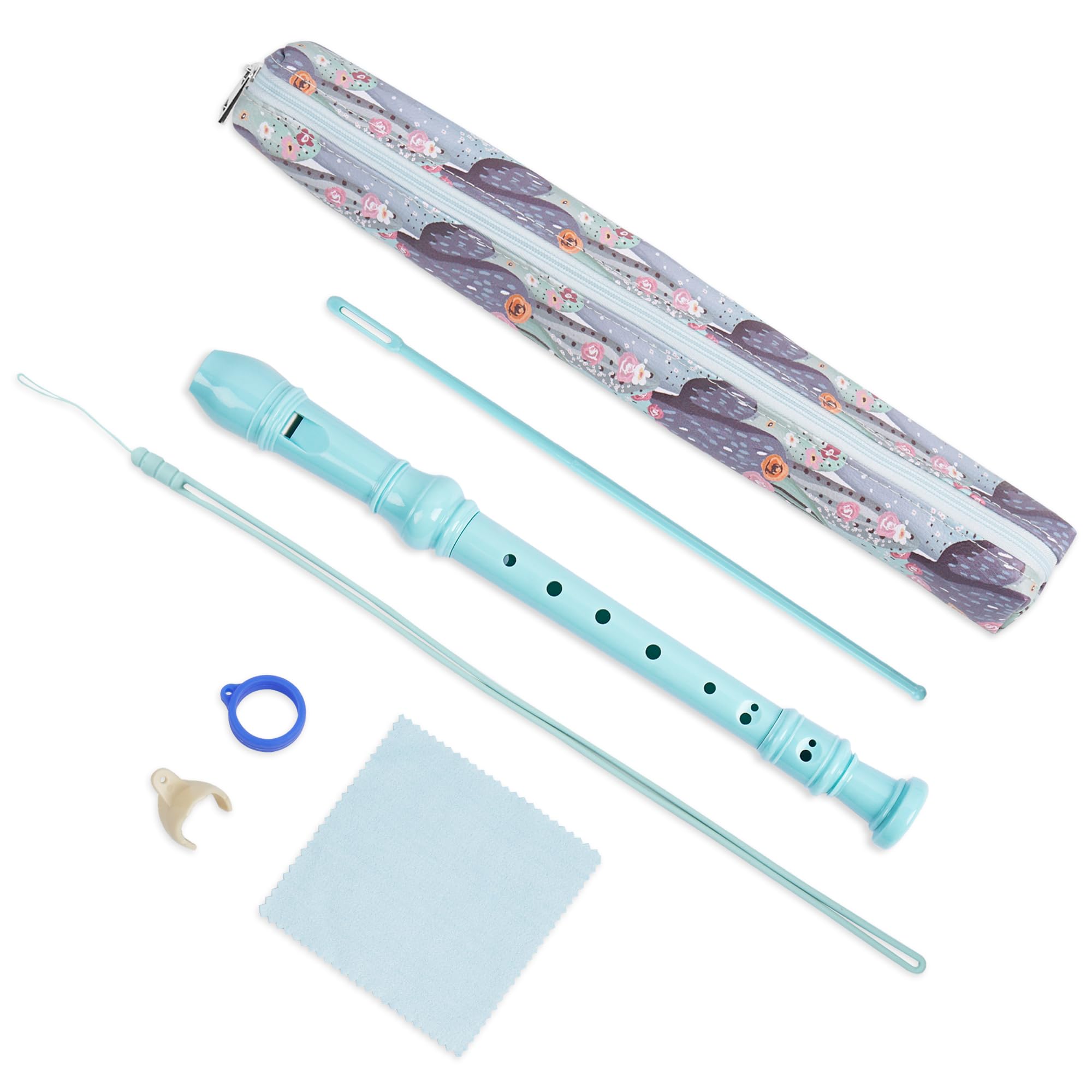 Recorder Instrument for Beginner Adults 8-Hole Soprano Descant Recorder Music Flute with Cleaning Rod Case Bag For Home