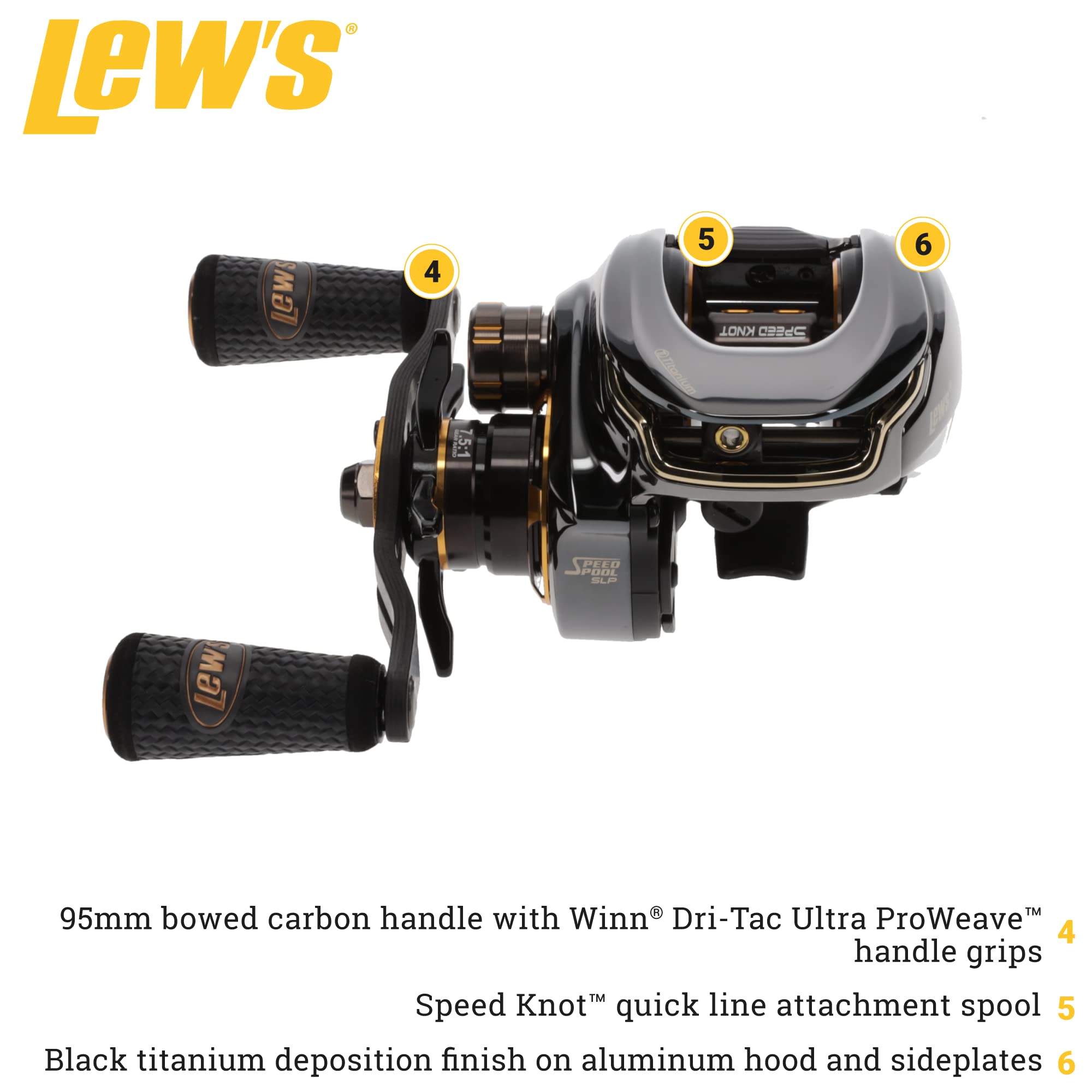 Amazon | Lew's Team Lew's Elite-Ti ベイトキャスト 釣りリール ギア