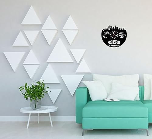 Miniatura 4 de Reloj de pared de madera, regalos del equipo de fútbol de San Francisco, para hombres, él, mujer, entrenador de jugador