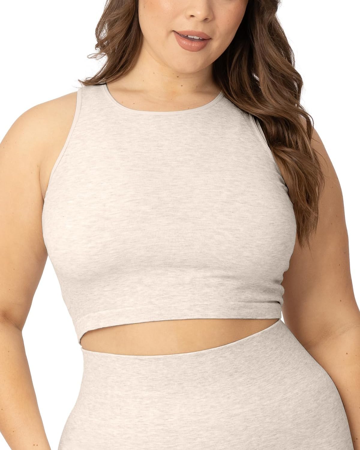 Kindred Bravely Sublime Longline Nursing Bras for Breastfeeding, Soft Nursing Crop Tank Maternity Bra with Built in Shelf Bra