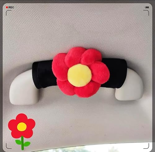 Miniatura 2 de ALITTLEBYLIFE Funda para automóvil, bonita funda acolchada para asa de techo, cierre de velcro, accesorios de automóvil para interiores de mujeres,