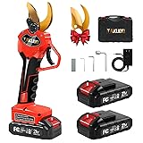 Cordless Electric Pruning Shears, Professional Brushless Electric Secateurs Electric Pruner Branch Cutter,with 1.6 Inch(40MM) Cutting Diameter,2 X 2AH 21V Lithium Battery,1 Blade,3 wrench Classic