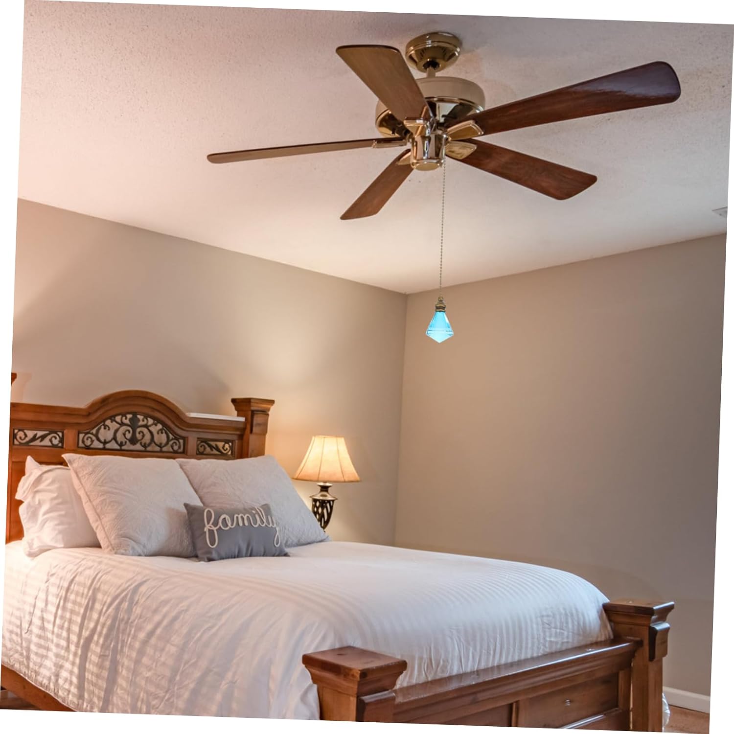 Ceiling Fan Pendant Pull Chain Extender Decorative Glass Charm for Fan Light Pull Chain Replacement