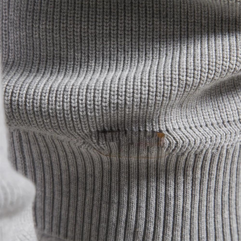 Autumn Cotton Zipper Cardigans for Men Casual Social Sweaters Collar Warm Winter Knitted Sweater