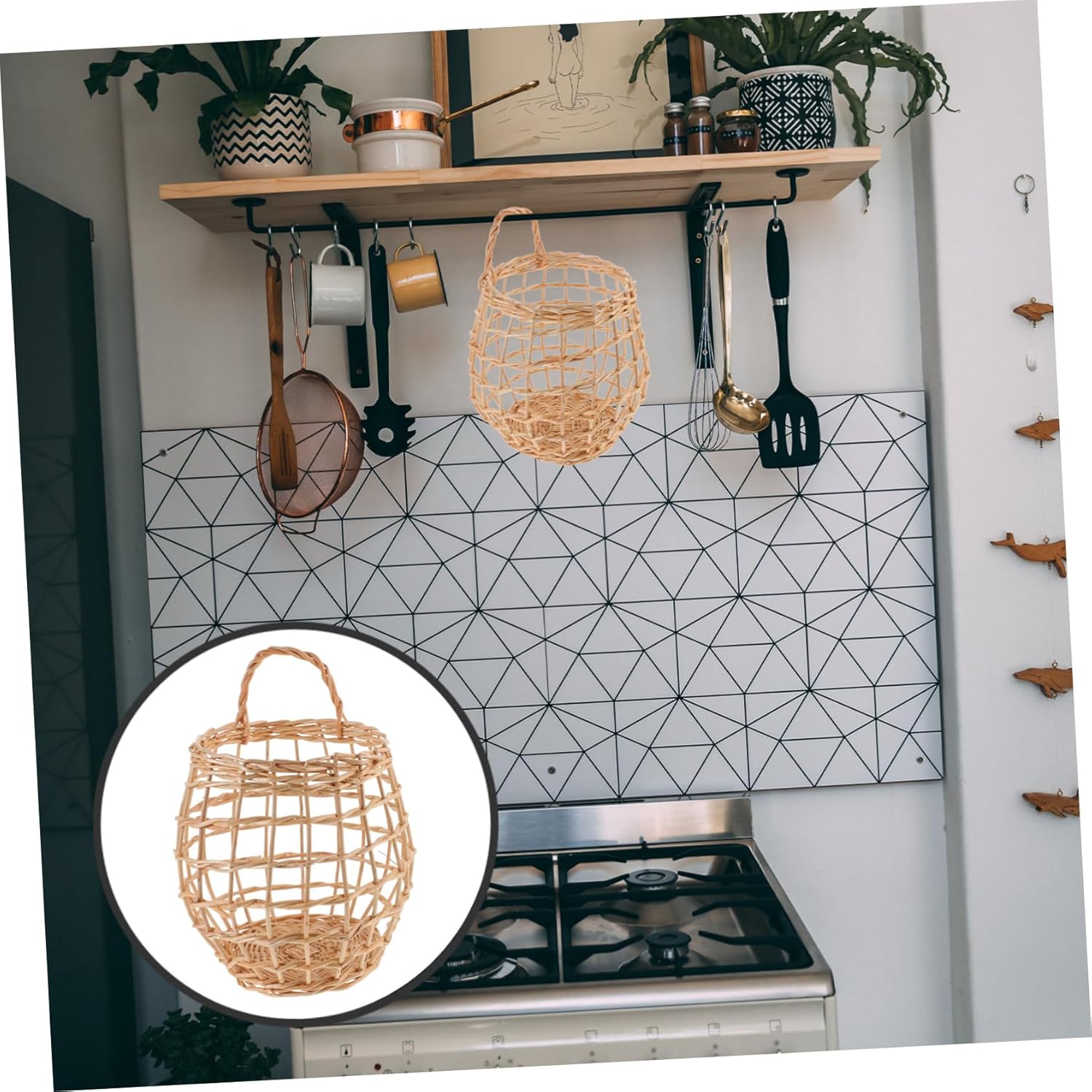 3pcs Elegant Cube Storage Bins Bulk Baskets for Kitchen Wall Decor Plant Lover Random Color