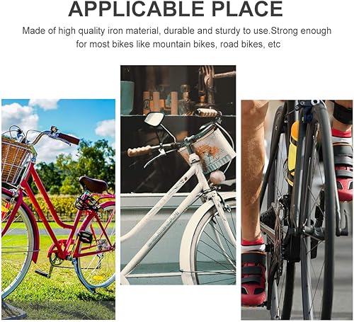 Miniatura 9 de BESPORTBLE Soporte doble ajustable para bicicleta, soporte central doble, soporte plegable para bicicleta, soporte trasero para bicicleta de