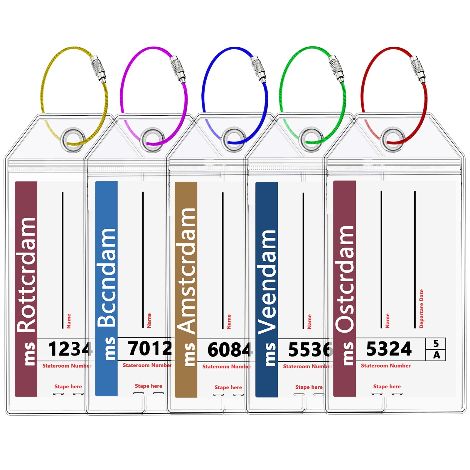 Amazon.com | Holland America Luggage Tag Holders, Clear Cruise