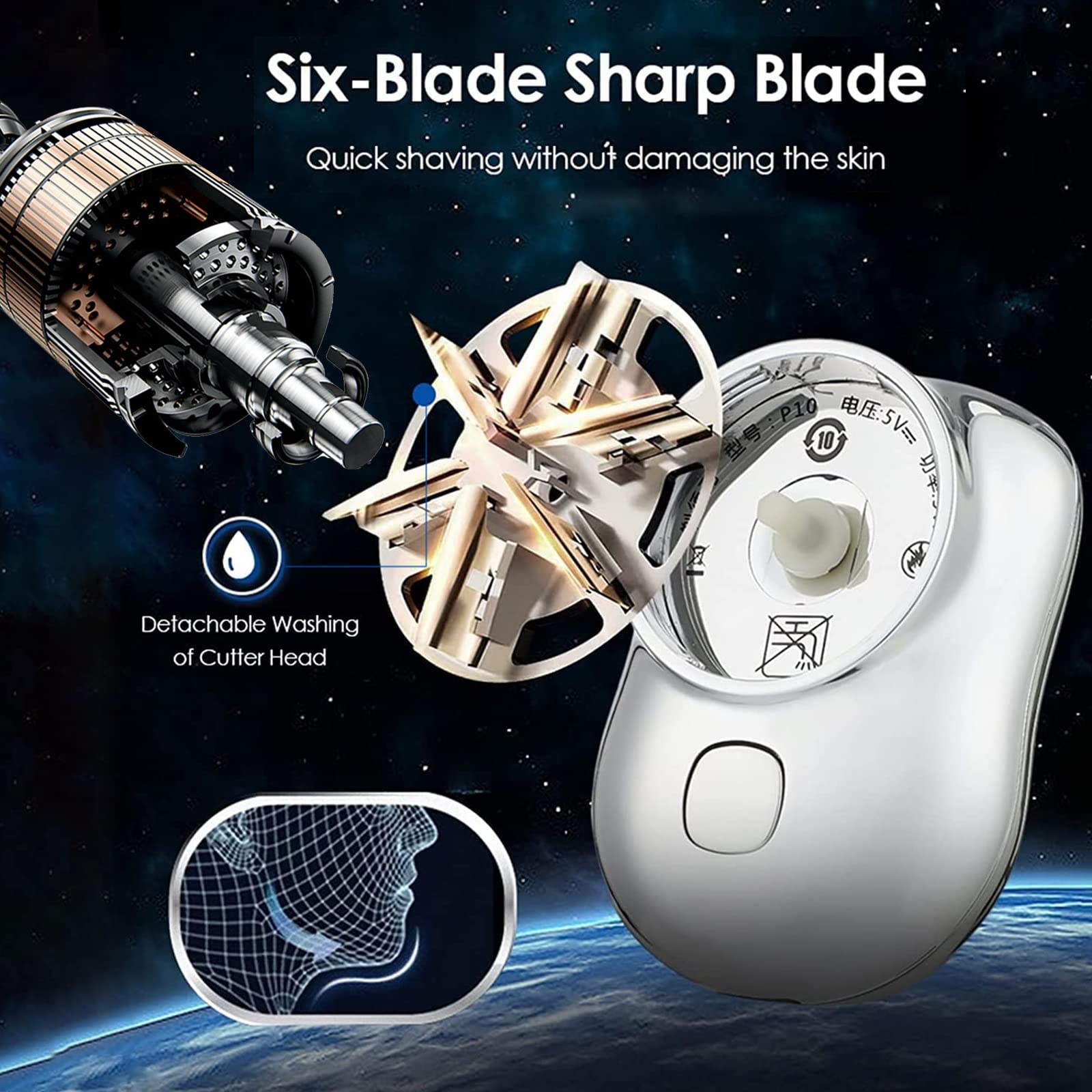 Rasoir électrique Portable Rechargeable USB Pour Homme - Mini-shave Sans Marque - Neuf
