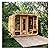 TaTalife Customize Square Barrel Outdoor Sauna Room, Traditional Wooden Steam Saunas, 220V HARVIA Electric Stove or Wood Burning Stove, 4-8 Person Canadian Red Cedar Wooden Sauna Kit (0-195 °F)